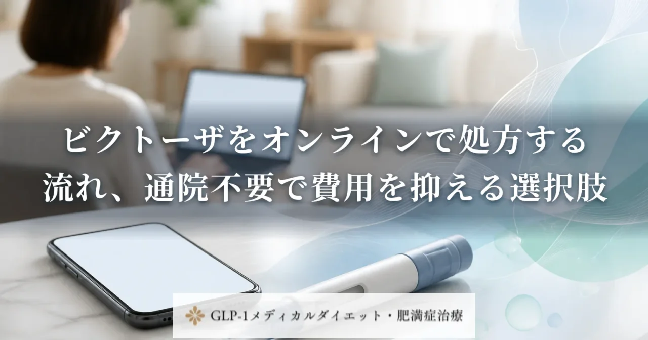 ビクトーザをオンラインで処方する流れ、通院不要で費用を抑える選択肢