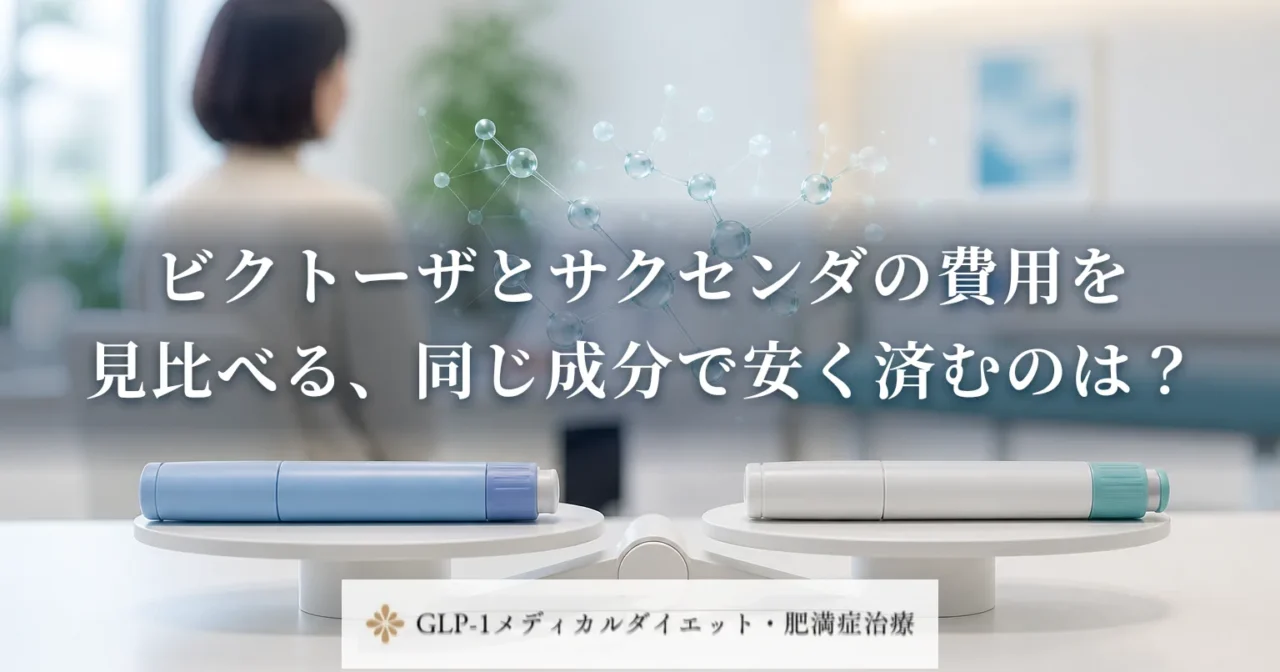 ビクトーザとサクセンダの費用を見比べる、同じ成分で安く済むのは?