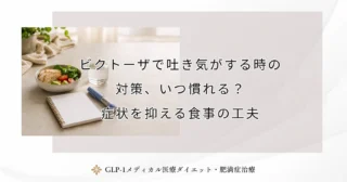 ビクトーザで吐き気がする時の対策、いつ慣れる？症状を抑える食事の工夫