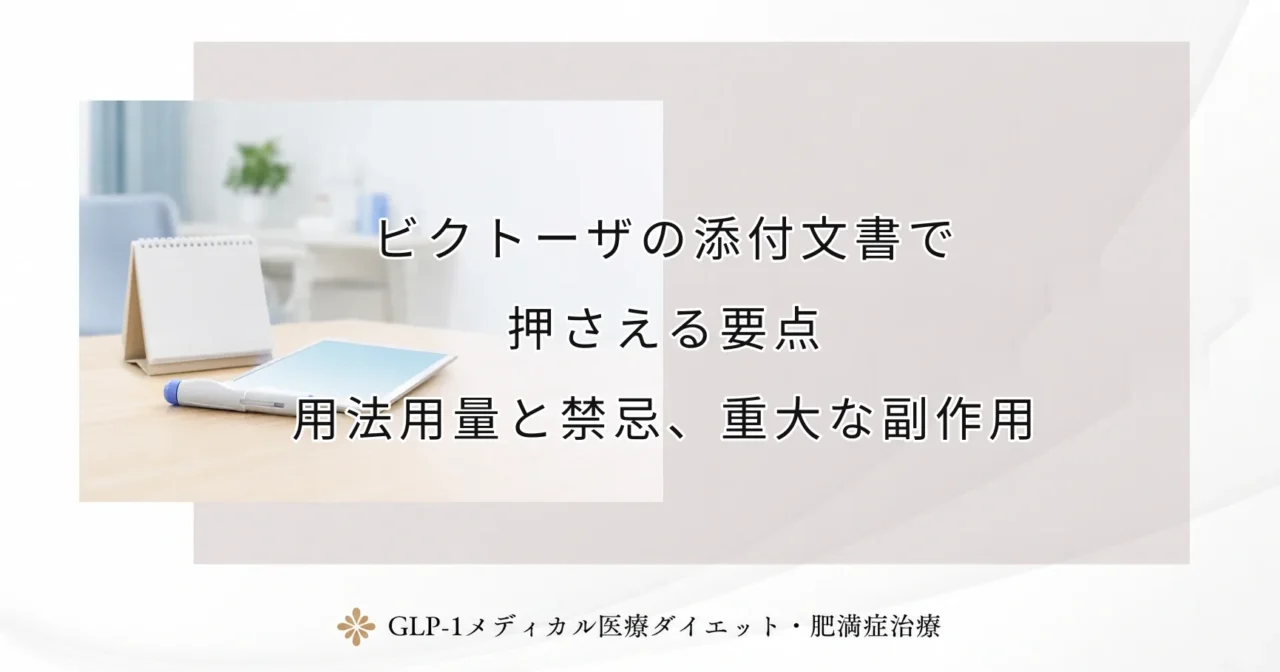 ビクトーザの添付文書で押さえる要点|用法用量と禁忌、重大な副作用