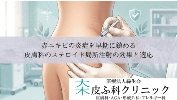 赤ニキビの炎症を早期に鎮める｜皮膚科のステロイド局所注射の効果と適応
