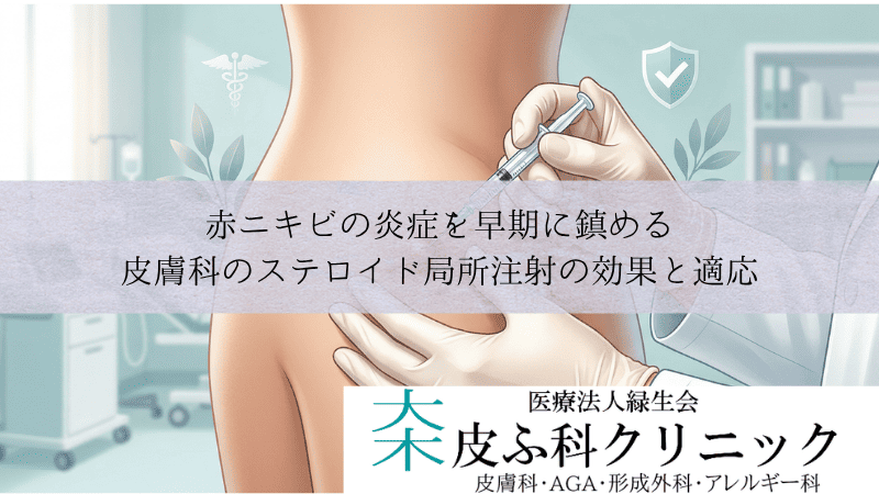 赤ニキビの炎症を早期に鎮める|皮膚科のステロイド局所注射の効果と適応