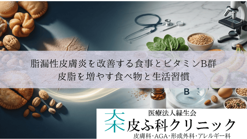 脂漏性皮膚炎を改善する食事とビタミンB群｜皮脂を増やす食べ物と生活習慣