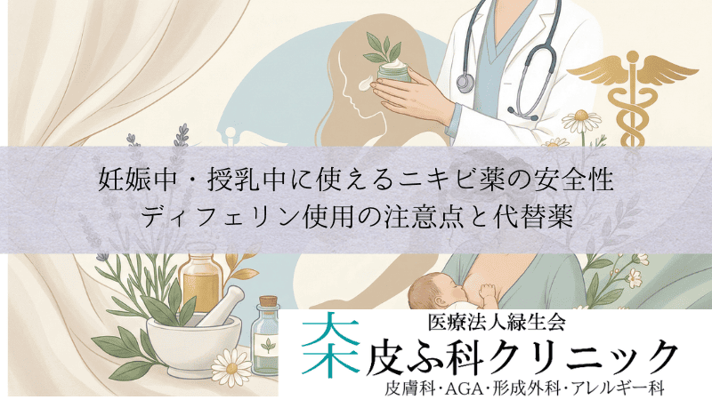 妊娠中・授乳中に使えるニキビ薬の安全性｜ディフェリン使用の注意点と代替薬