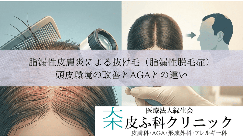 脂漏性皮膚炎による抜け毛（脂漏性脱毛症）｜頭皮環境の改善とAGAとの違い
