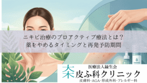 ニキビ治療のプロアクティブ療法とは?|薬をやめるタイミングと再発予防期間