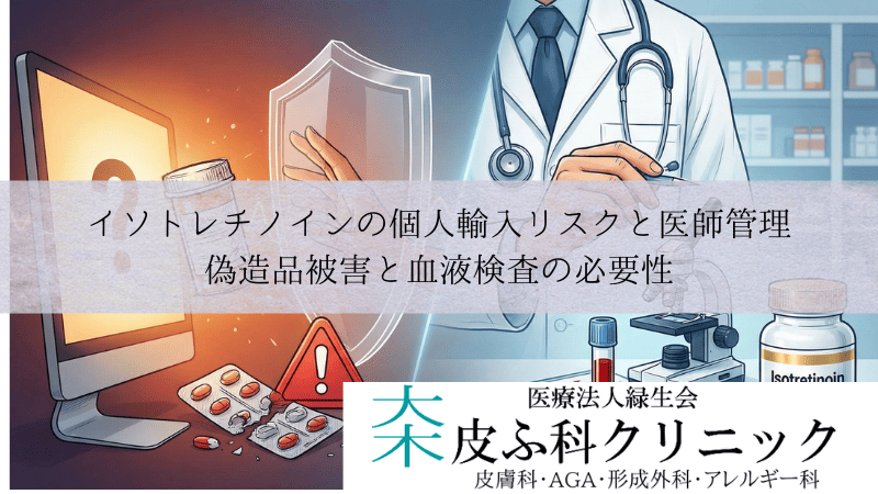 イソトレチノインの個人輸入リスクと医師管理｜偽造品被害と血液検査の必要性