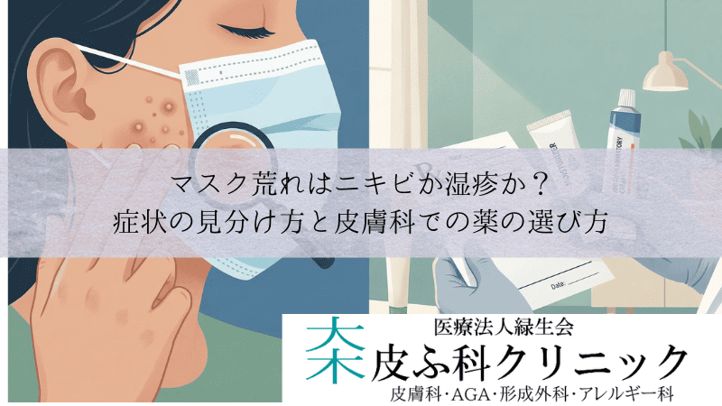 マスク荒れはニキビか湿疹か?|症状の見分け方と皮膚科での薬の選び方