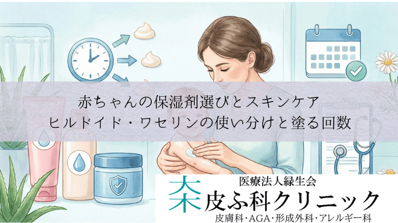 赤ちゃんの保湿剤選びとスキンケア｜ヒルドイド・ワセリンの使い分けと塗る回数