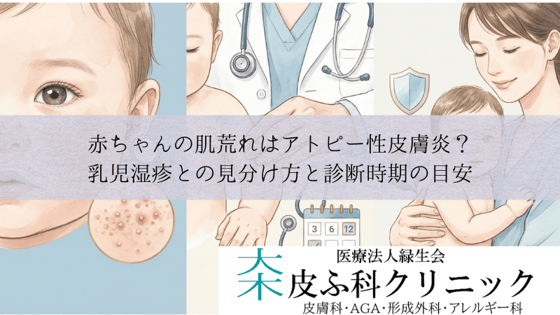 赤ちゃんの肌荒れはアトピー性皮膚炎?|乳児湿疹との見分け方と診断時期の目安