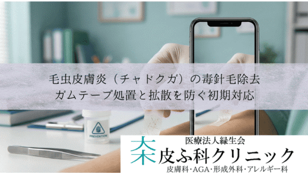 毛虫皮膚炎（チャドクガ）の毒針毛除去｜ガムテープ処置と拡散を防ぐ初期対応