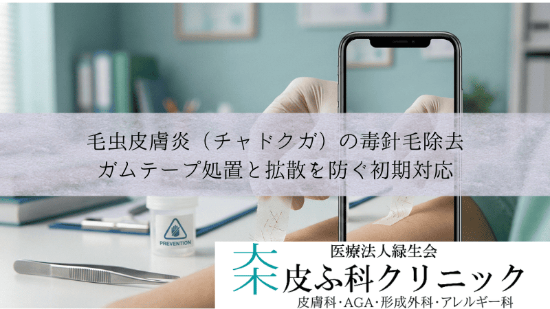 毛虫皮膚炎（チャドクガ）の毒針毛除去｜ガムテープ処置と拡散を防ぐ初期対応