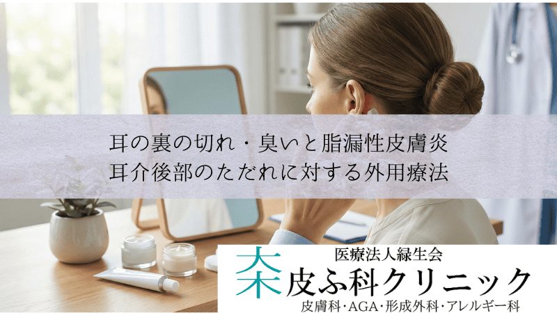 耳の裏の切れ・臭いと脂漏性皮膚炎｜耳介後部のただれに対する外用療法