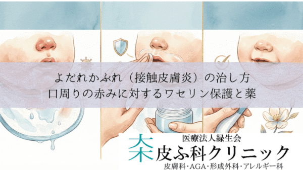 よだれかぶれ（接触皮膚炎）の治し方｜口周りの赤みに対するワセリン保護と薬