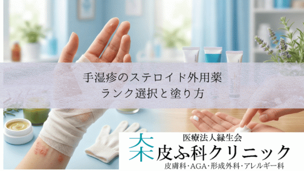 手湿疹のステロイド外用薬｜アンテベート・マイザー等のランク選択と塗り方