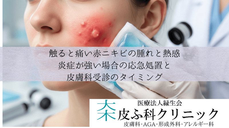 触ると痛い赤ニキビの腫れと熱感｜炎症が強い場合の応急処置と皮膚科受診のタイミング
