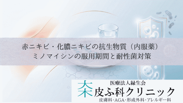 赤ニキビ・化膿ニキビの抗生物質（内服薬）｜ミノマイシンの服用期間と耐性菌対策