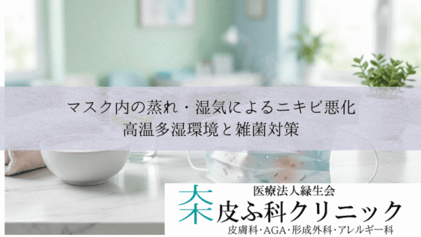 マスク内の蒸れ・湿気によるニキビ悪化｜高温多湿環境と雑菌対策