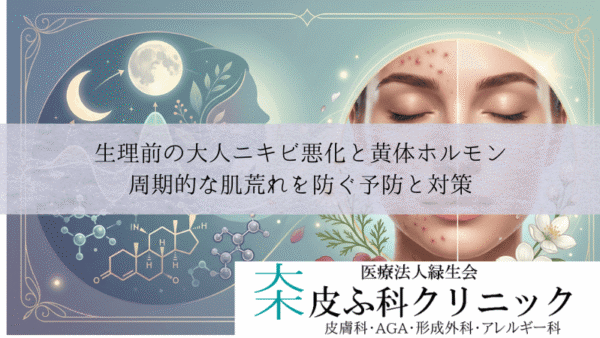 生理前の大人ニキビ悪化と黄体ホルモン｜周期的な肌荒れを防ぐ予防と対策