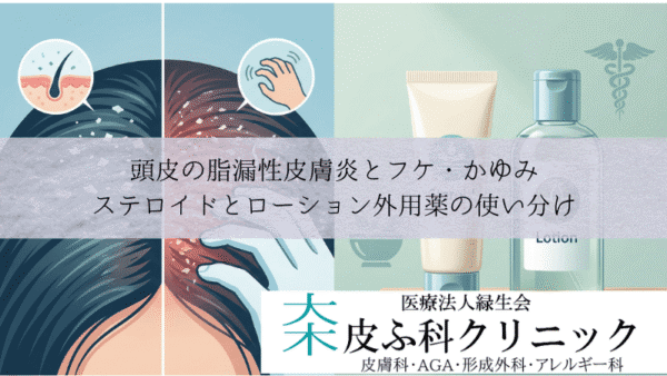 頭皮の脂漏性皮膚炎とフケ・かゆみ｜ステロイドとローション外用薬の使い分け