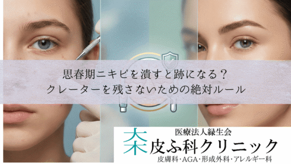 思春期ニキビを潰すと跡になる？クレーターを残さないための絶対ルール