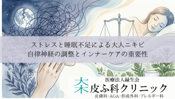 ストレスと睡眠不足による大人ニキビ｜自律神経の調整とインナーケアの重要性