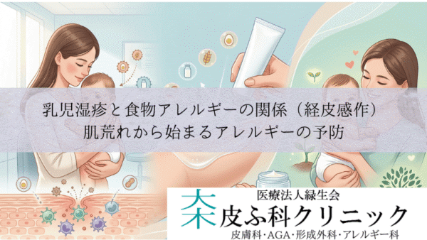 乳児湿疹と食物アレルギーの関係（経皮感作）｜肌荒れから始まるアレルギーの予防