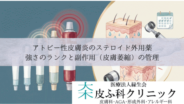 アトピー性皮膚炎のステロイド外用薬｜強さのランクと副作用（皮膚萎縮）の管理