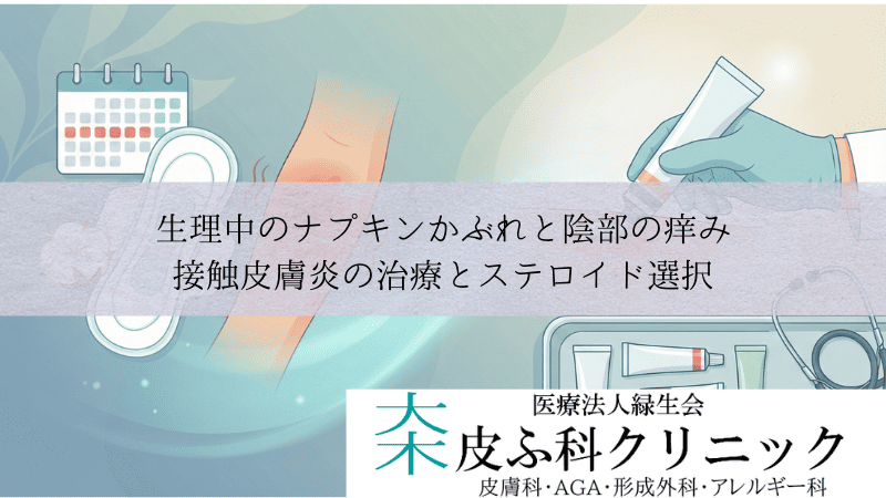 生理中のナプキンかぶれと陰部の痒み｜接触皮膚炎の治療とステロイド選択