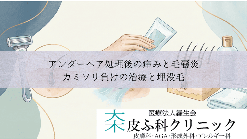 アンダーヘア処理後の痒みと毛嚢炎（毛包炎）｜カミソリ負けの治療と埋没毛