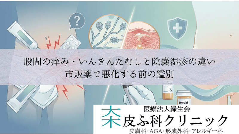 股間の痒み・いんきんたむしと陰嚢湿疹の違い｜市販薬で悪化する前の鑑別