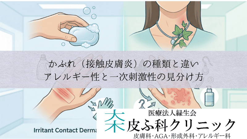 かぶれ(接触皮膚炎)の種類と違い|アレルギー性と一次刺激性の見分け方