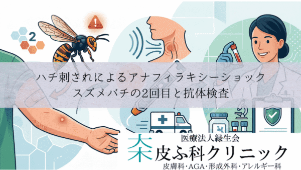 ハチ刺されによるアナフィラキシーショック｜スズメバチの2回目と抗体検査