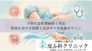子供の急性蕁麻疹と対応|患部を冷やす処置と受診すべき危険なサイン