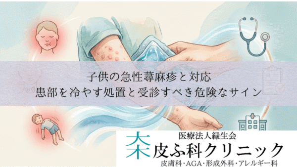 子供の急性蕁麻疹と対応｜患部を冷やす処置と受診すべき危険なサイン