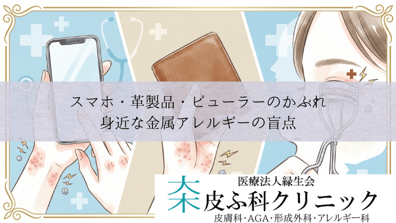 スマホ・革製品(クロム)・ビューラーのかぶれ|身近な金属アレルギーの盲点