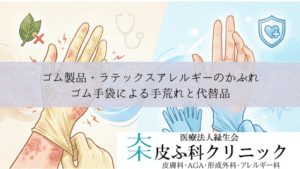 ゴム製品・ラテックスアレルギーのかぶれ｜ゴム手袋による手荒れと代替品