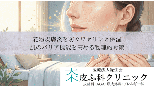 花粉皮膚炎を防ぐワセリンと保湿｜肌のバリア機能を高める物理的対策