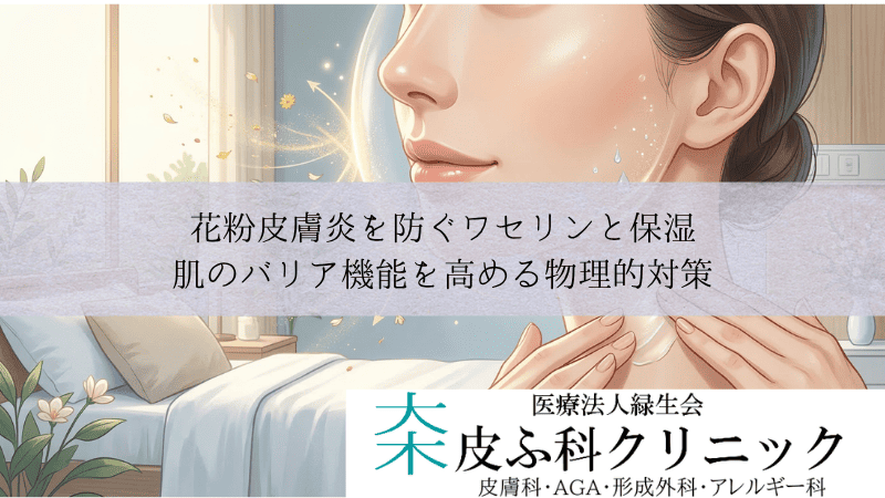 花粉皮膚炎を防ぐワセリンと保湿|肌のバリア機能を高める物理的対策