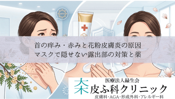 首の痒み・赤みと花粉皮膚炎の原因｜マスクで隠せない露出部の対策と薬