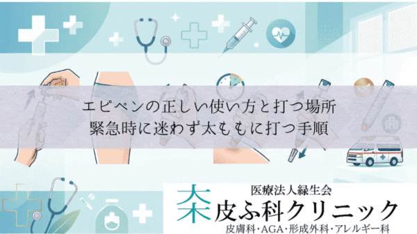 エピペンの正しい使い方と打つ場所|緊急時に迷わず太ももに打つ手順