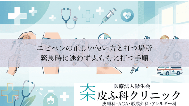エピペンの正しい使い方と打つ場所｜緊急時に迷わず太ももに打つ手順