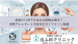 食後の口周りの赤みは接触皮膚炎？｜食物アレルギーとの見分け方とワセリン保護