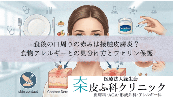 食後の口周りの赤みは接触皮膚炎？｜食物アレルギーとの見分け方とワセリン保護