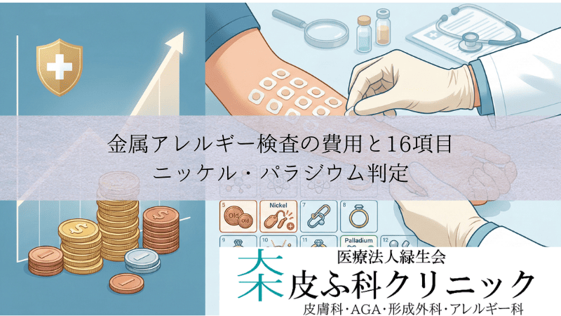 金属アレルギー検査(パッチテスト)の費用と16項目|ニッケル・パラジウム判定