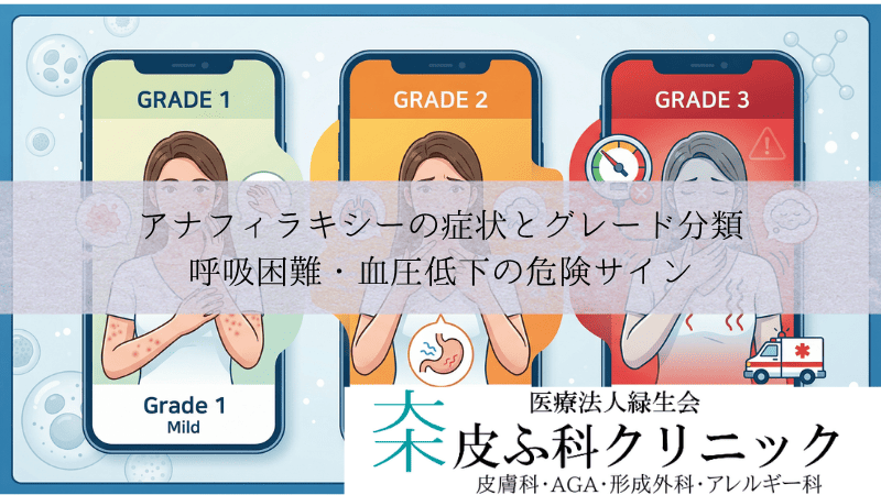 アナフィラキシーの症状とグレード分類｜呼吸困難・血圧低下の危険サイン