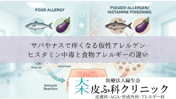 サバやナスで痒くなる仮性アレルゲン｜ヒスタミン中毒と食物アレルギーの違い