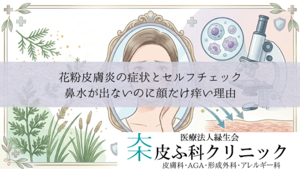 花粉皮膚炎の症状とセルフチェック｜鼻水が出ないのに顔だけ痒い理由
