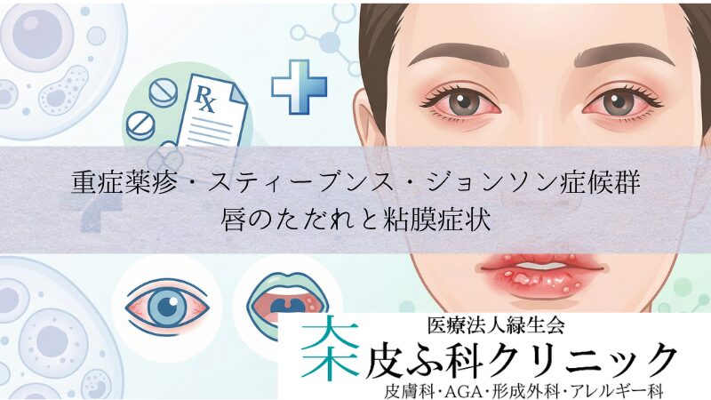 重症薬疹・スティーブンス・ジョンソン症候群（SJS）｜唇のただれと粘膜症状