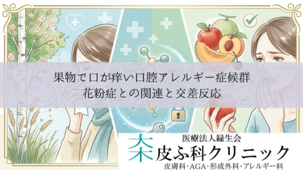 果物で口が痒い口腔アレルギー症候群（OAS）｜花粉症との関連と交差反応